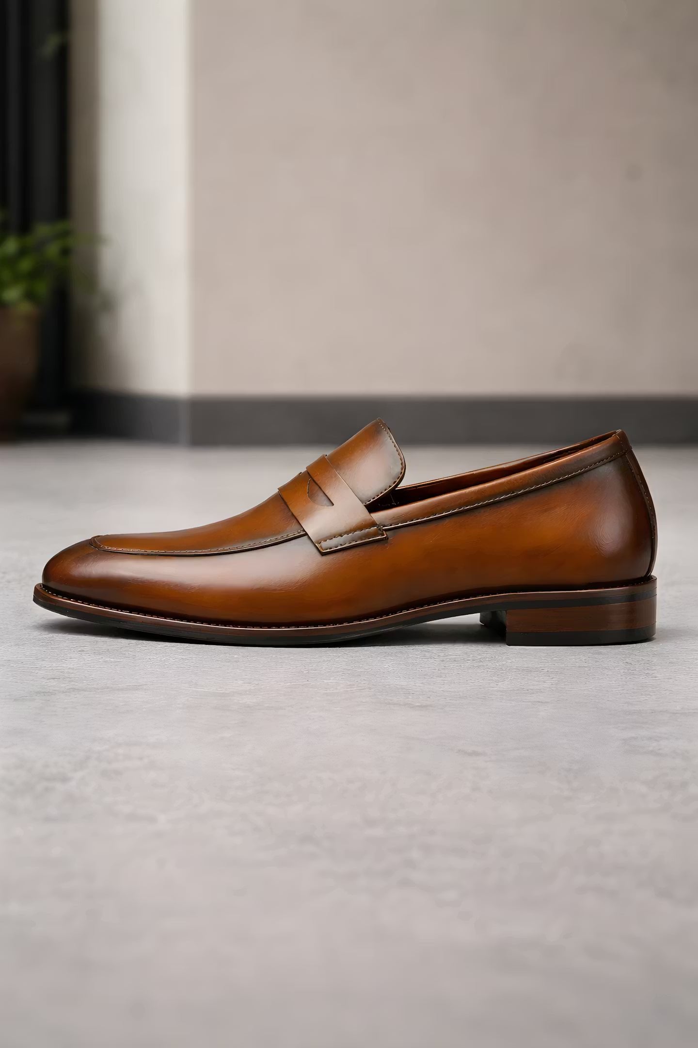 Men's Slip-On Penny Strap Polished Dress Loafers