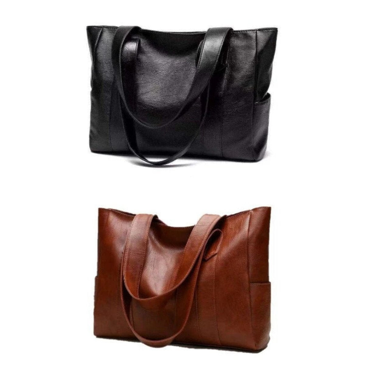 Women's Large-Capacity Vintage Soft Leather Shoulder Tote Bag