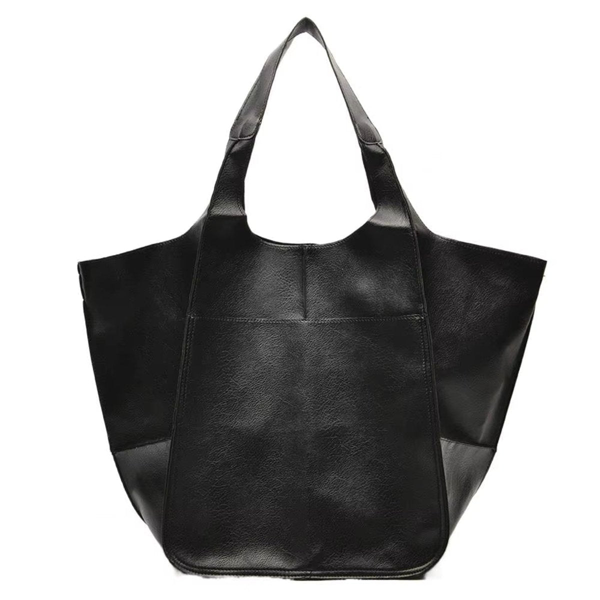 Women's Oversized Faux Leather Magnetic Closure Tote Bag