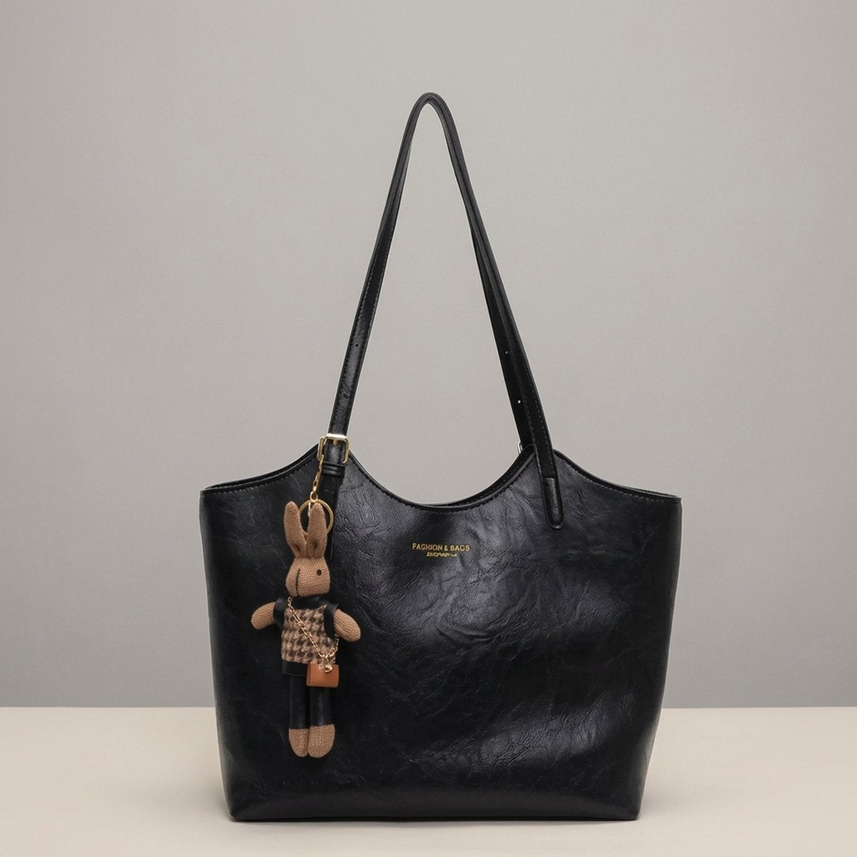 Women's Soft Vegan Leather Spacious Shoulder Tote Bag
