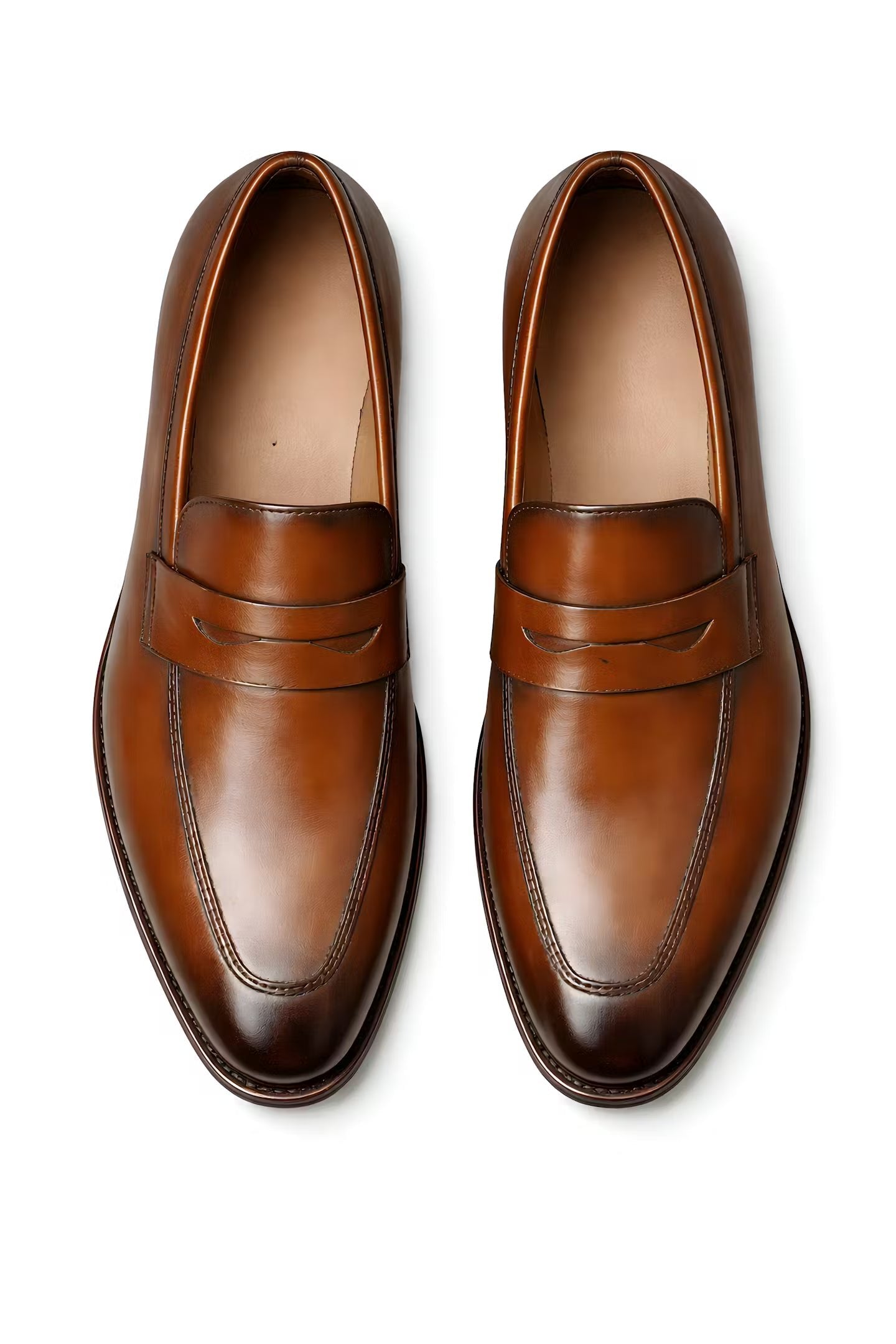 Men's Slip-On Penny Strap Polished Dress Loafers