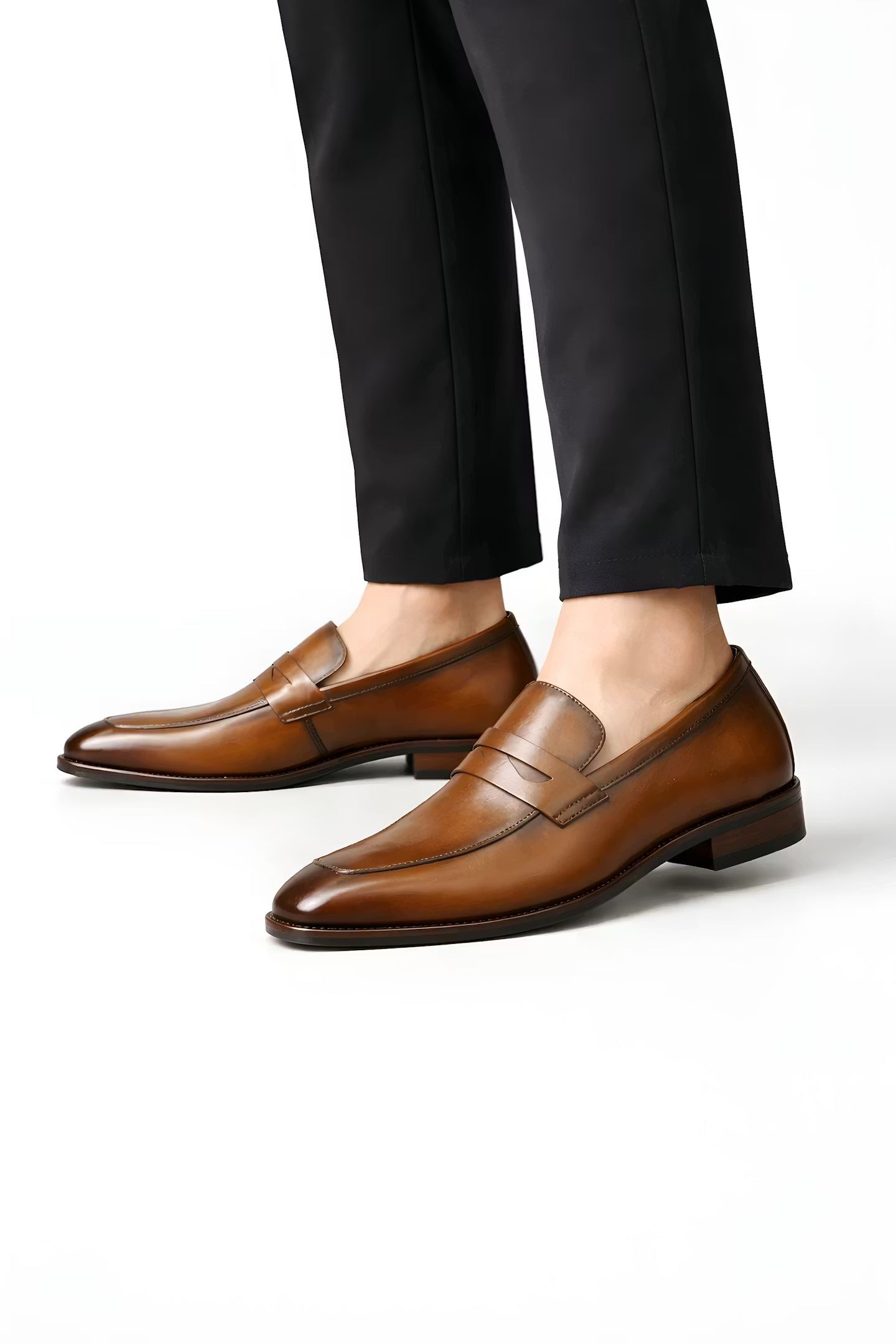 Men's Slip-On Penny Strap Polished Dress Loafers