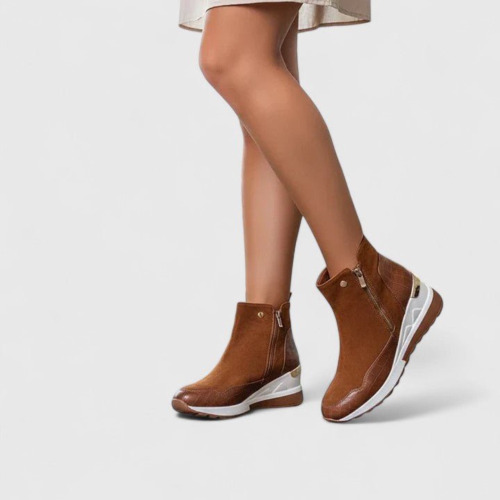 Women's Orthopedic Arch-Support Wedge Ankle Boots Zipper