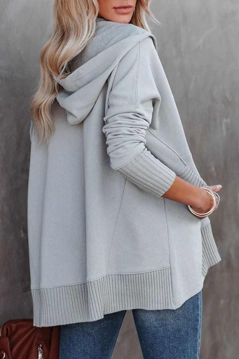 Women's Relaxed-Fit Hooded Long-Sleeve Pullover Tunic Sweatshirt