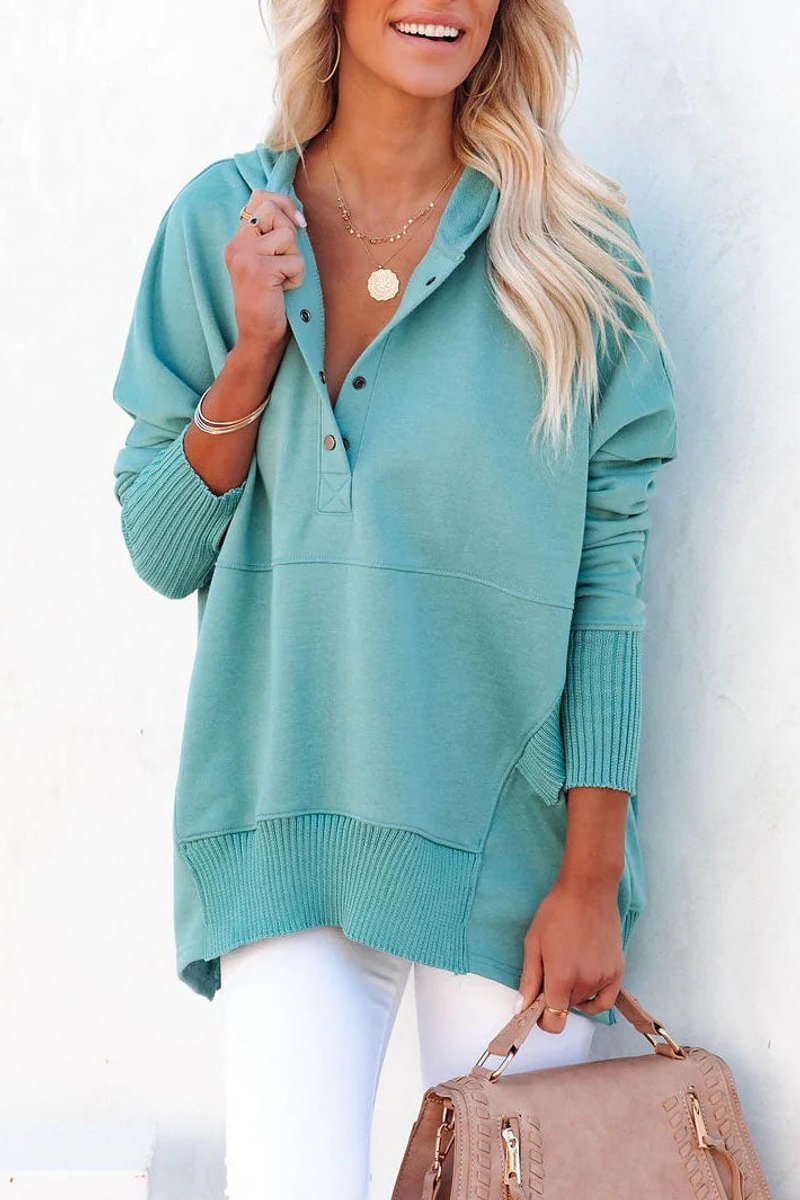 Women's Relaxed-Fit Hooded Long-Sleeve Pullover Tunic Sweatshirt