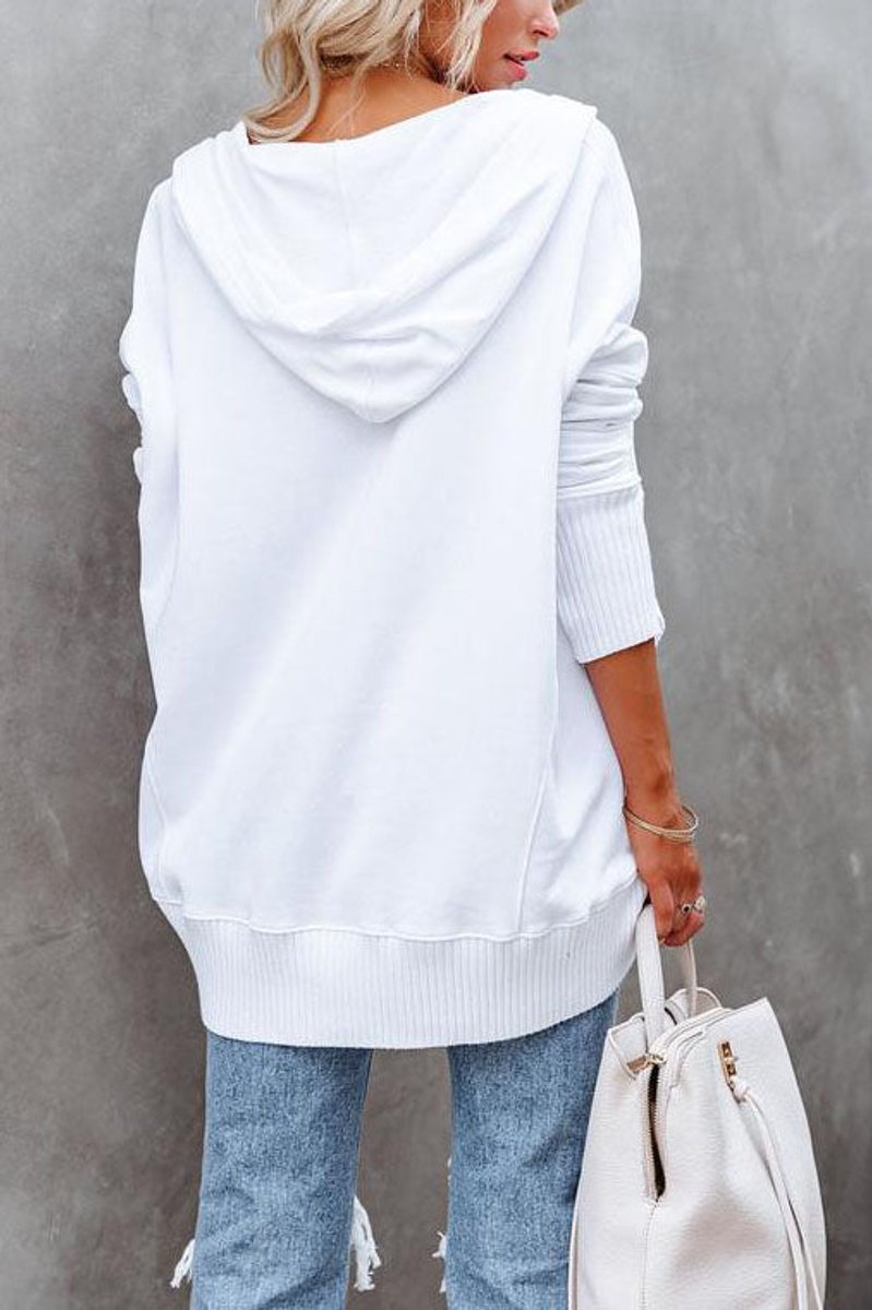 Women's Relaxed-Fit Hooded Long-Sleeve Pullover Tunic Sweatshirt