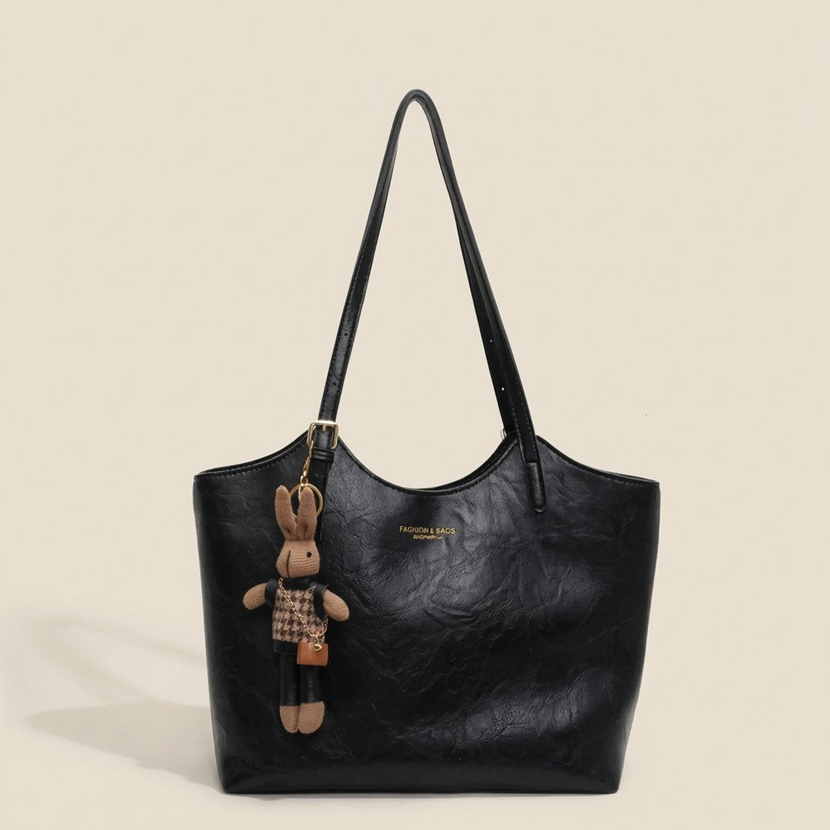 Women's Soft Vegan Leather Spacious Shoulder Tote Bag